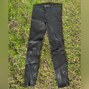 J Brand Size 27 Black Leather Pants